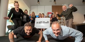 Push-up challenge to keep the rescue helicopter crew in the air